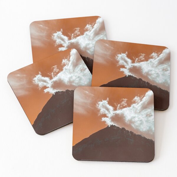 Item preview, Mountain under an orange sky designed and sold by AllltoooHuman.