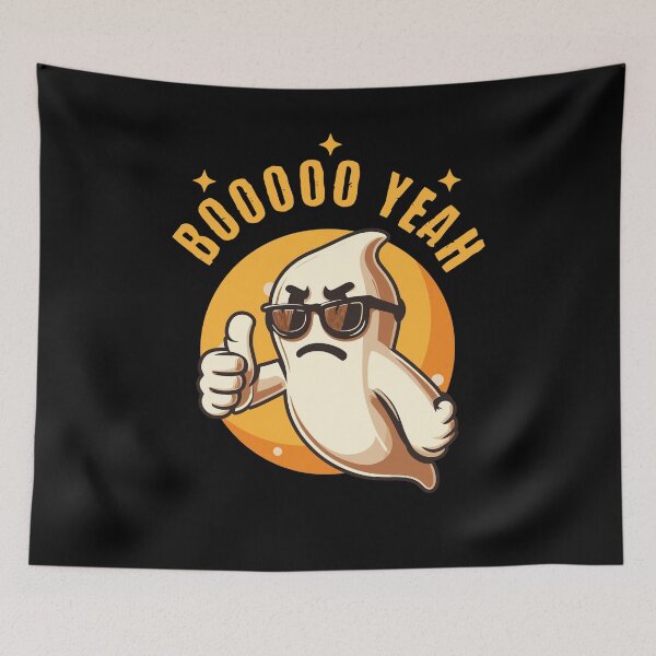 Item preview, Boo Yeah Ghost Funny Halloween Design designed and sold by LuminOrb.