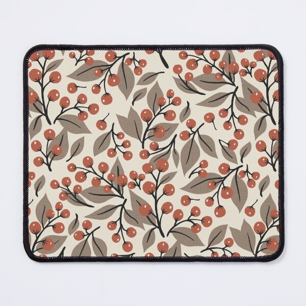 Item preview, Red Currant Berries and Leaves on Butter White Background designed and sold by daniela-rus.