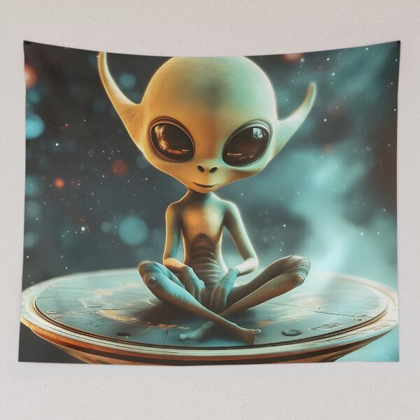Item preview, Chill Space Vibes Alien designed and sold by AI-Only Creations.