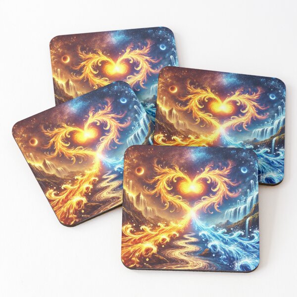 Item preview, Fire and Water A Cosmic Embrace designed and sold by TeslaSt0re.