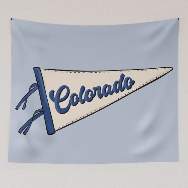 Item preview, Vintage Colorado Pennant Flag designed and sold by Alexandra Jones.