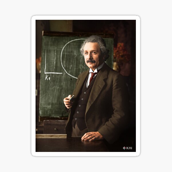 Albert Einstein 1921 Colorized Sticker By Kai Studio Redbubble Albert Einstein 1921 Colorized Sticker By Kai Studio Redbubble