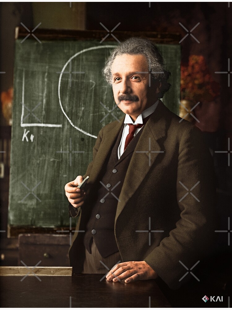 Albert Einstein 1921 Colorized Photographic Print By Kai Studio