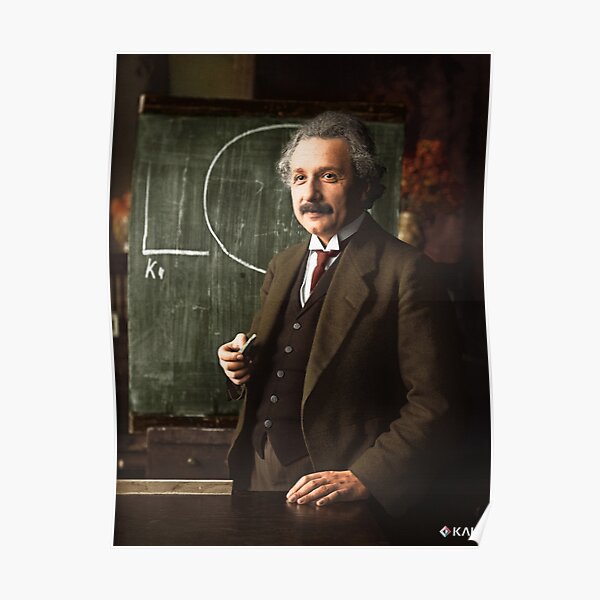 Albert Einstein 1921 Colorized Poster For Sale By Kai Studio Redbubble Albert Einstein 1921 Colorized Poster For Sale By Kai Studio Redbubble