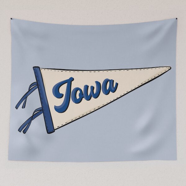Item preview, Vintage Iowa Pennant Flag designed and sold by Alexandra Jones.