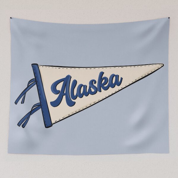 Item preview, Vintage Alaska Pennant Flag designed and sold by Alexandra Jones.