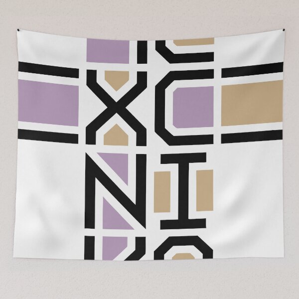 Item preview, Copy of Ic Xc Nika Victor Cross Jesus Christ Conquers modern design, black words, beige and pink ornaments designed and sold by clon-dot-net.