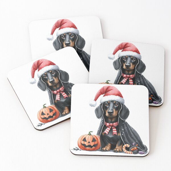 Aperçu de l'œuvre Teckel Halloween, Joyeux Noël Teckel Halloween créée et vendue par erkinmaddison.