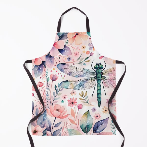 Artikelvorschau, Libelle Blumen Aquarell Malerei entworfen und verkauft von druidwolfart.