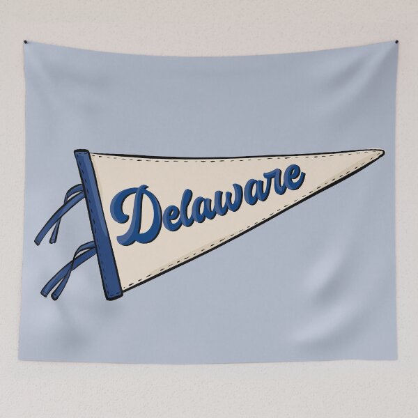 Item preview, Vintage Delaware Pennant Flag designed and sold by Alexandra Jones.