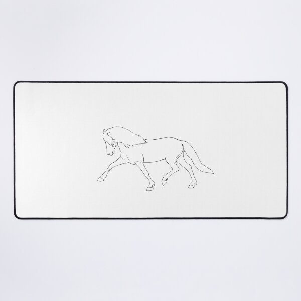 Aperçu de l'œuvre Cheval au trot Lineart créée et vendue par Eymirart.