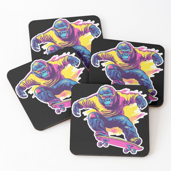 Item preview, Funny gorilla on a skateboard designed and sold by Reklama Studio.
