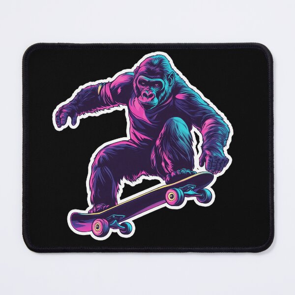 Item preview, Funny gorilla on a skateboard designed and sold by Reklama Studio.