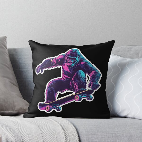 Artikelvorschau, Lustiger Gorilla auf einem Skateboard entworfen und verkauft von Reklama Studio.