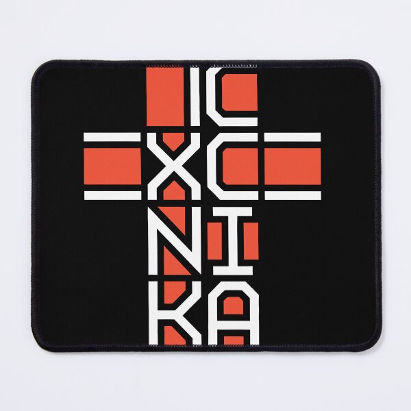 Artikelvorschau, IC XC Nika Victor Cross Jesus Christus erobert modernes Design, weiße Buchstaben, rote Ornamente entworfen und verkauft von clon-dot-net.