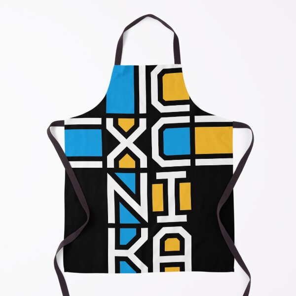 Artikelvorschau, IC XC Nika Victor Cross Jesus Christus erobert modernes Design, weiße Buchstaben, orange und blaue Ornamente entworfen und verkauft von clon-dot-net.
