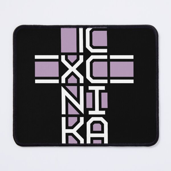Artikelvorschau, IC XC Nika Victor Cross Jesus Christus erobert modernes Design, weiße Buchstaben, lila Ornamente entworfen und verkauft von clon-dot-net.