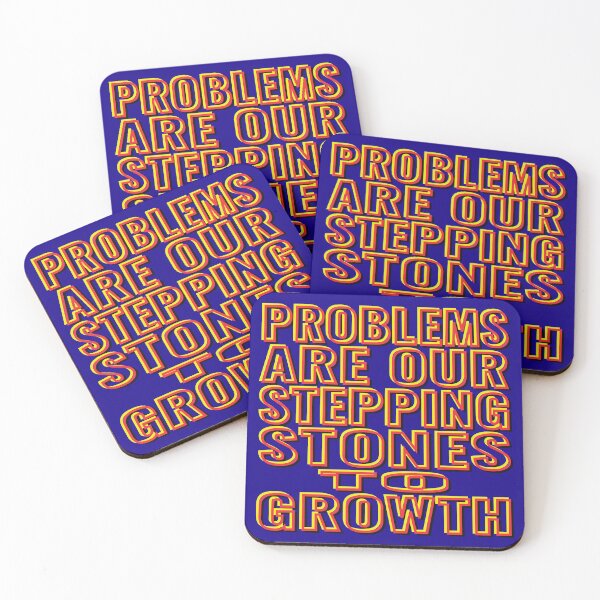 Item preview, Problems are our stepping stones to growth - Motivational Slogan designed and sold by Harlake.