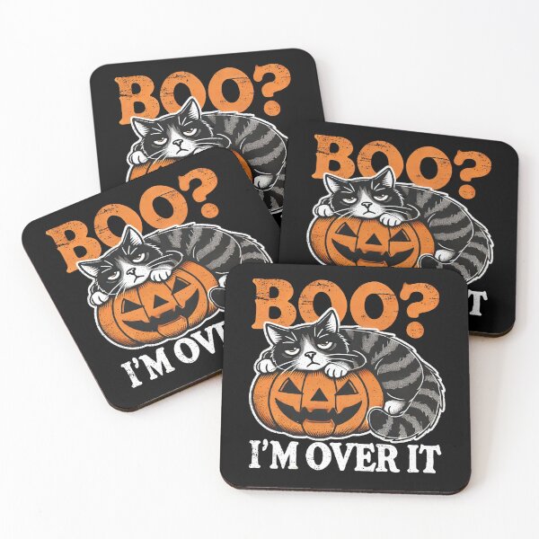 Item preview, Boo? I'm Over It Halloween Cat Sarcastic Design designed and sold by Dream-Fab.
