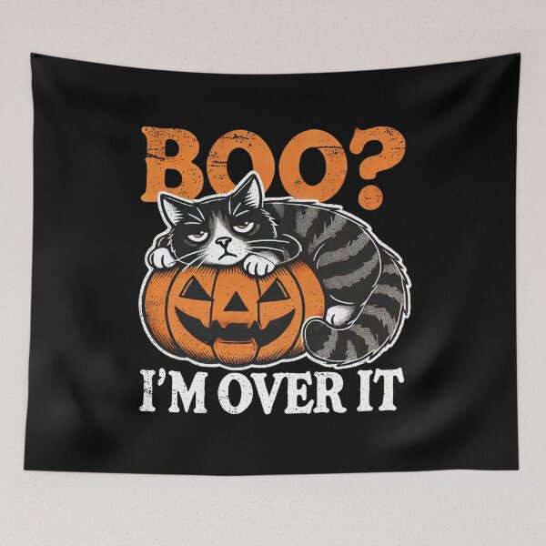Item preview, Boo? I'm Over It Halloween Cat Sarcastic Design designed and sold by Dream-Fab.