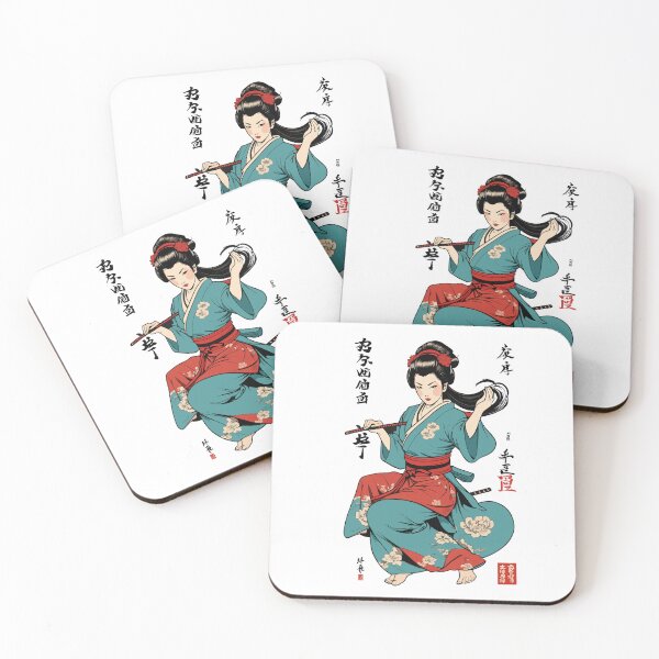 Item preview, Kunoichi Ninja Geisha Samurai Artwork Anime designed and sold by LuminOrb.