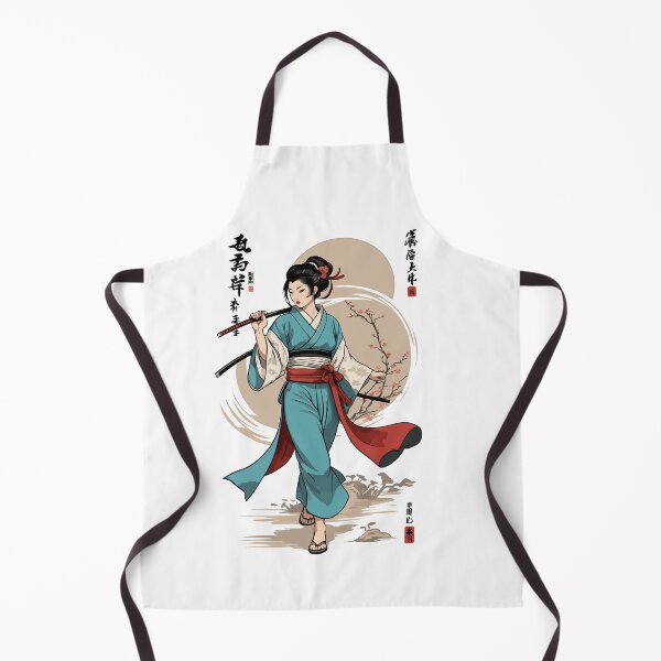 Item preview, Kunoichi Ninja Geisha Samurai Art Anime Style designed and sold by LuminOrb.