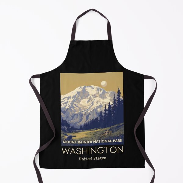 Item preview, A Vintage Travel Art of the Mount Rainier National Park - Washington - US designed and sold by GoodOldVintage.