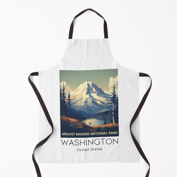 Item preview, A Vintage Travel Art of the Mount Rainier National Park - Washington - US designed and sold by GoodOldVintage.