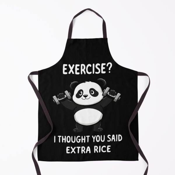 Item preview, Exercise? I thought You Said Extra Rice Cute Panda designed and sold by AlphaTeez.