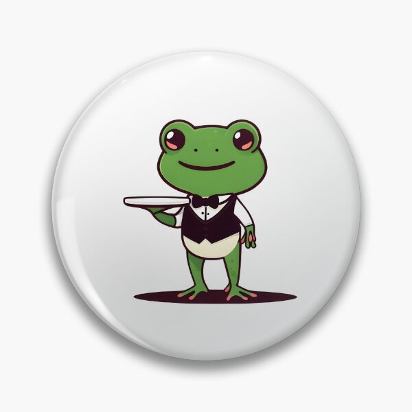 Item preview, A Cute Waiter Frog designed and sold by DWorriBHappi.