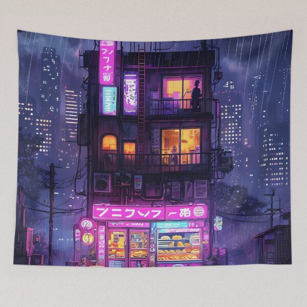Item preview, Neon City in the Rain designed and sold by elmindo.