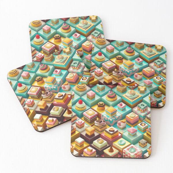 Item preview, Chocolate Frosted Isometric Pastries  designed and sold by Magic Pixels Shop.