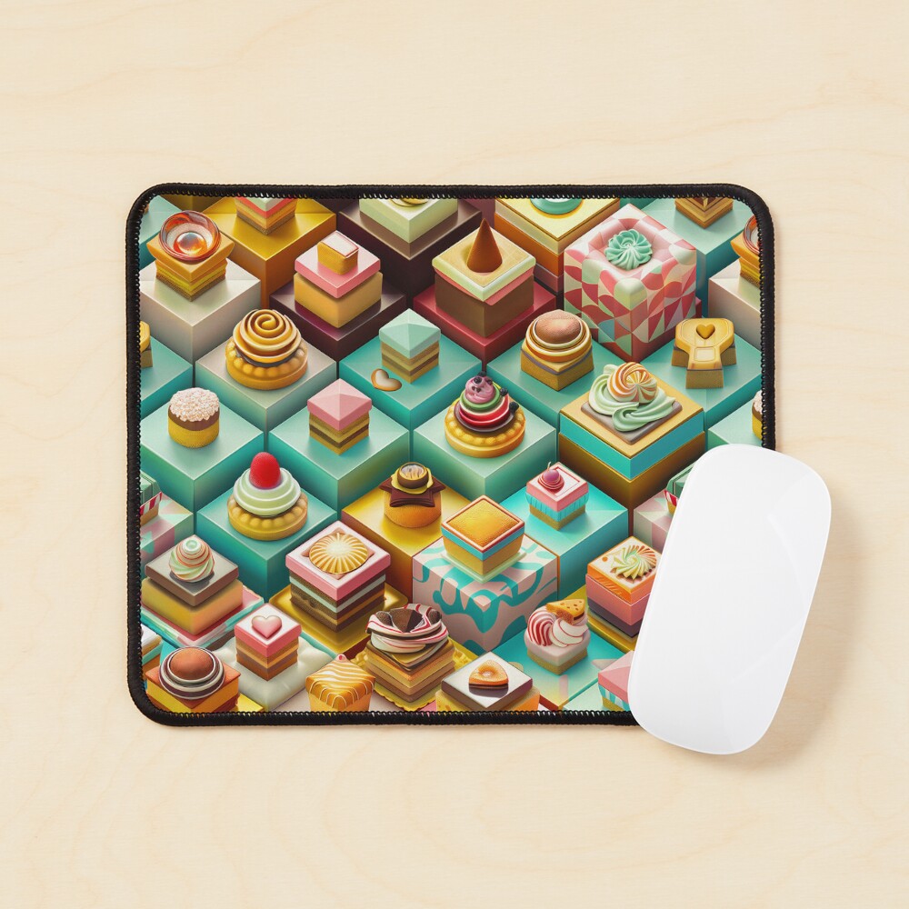 Mouse Pad Chocolate Frosted Isometric Pastries