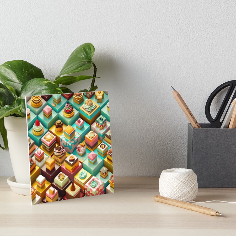 Chocolate Frosted Isometric Pastries