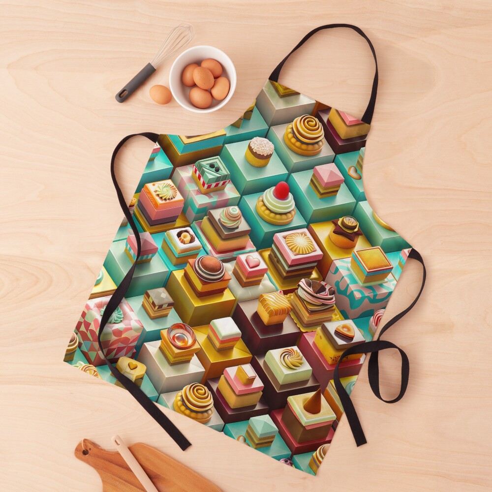 Chocolate Frosted Isometric Pastries Apron