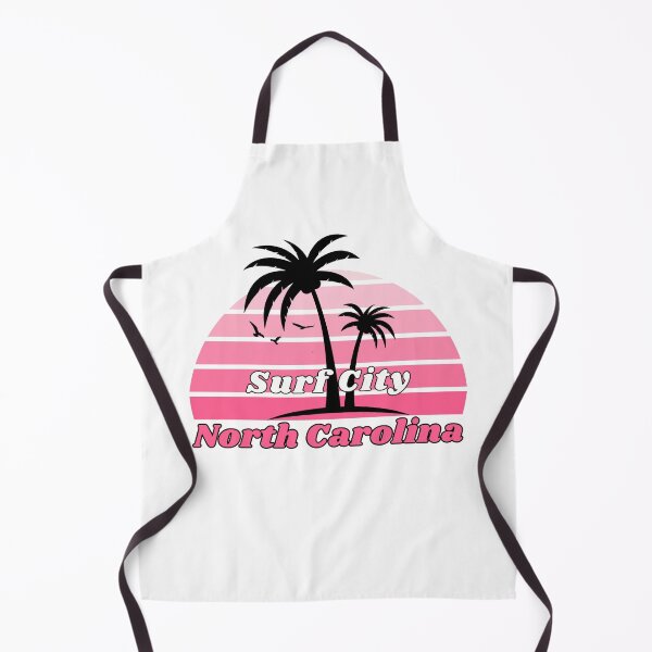 Item preview, Retro Surf City Beach North Carolina Palm Tree at Sunset designed and sold by karmdaf.