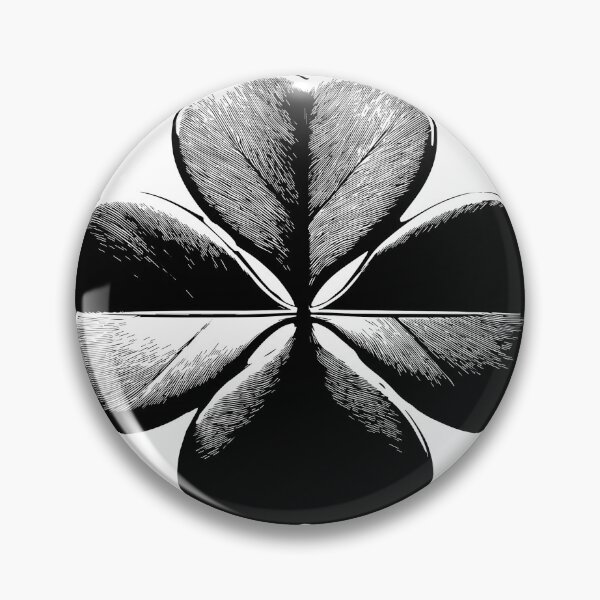 Item preview, Cloverleaf in minimalist black and white style designed and sold by BysonDesigns.