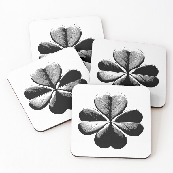 Item preview, Cloverleaf in minimalist black and white style designed and sold by BysonDesigns.