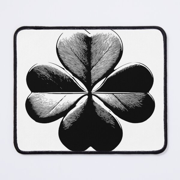 Item preview, Cloverleaf in minimalist black and white style designed and sold by BysonDesigns.