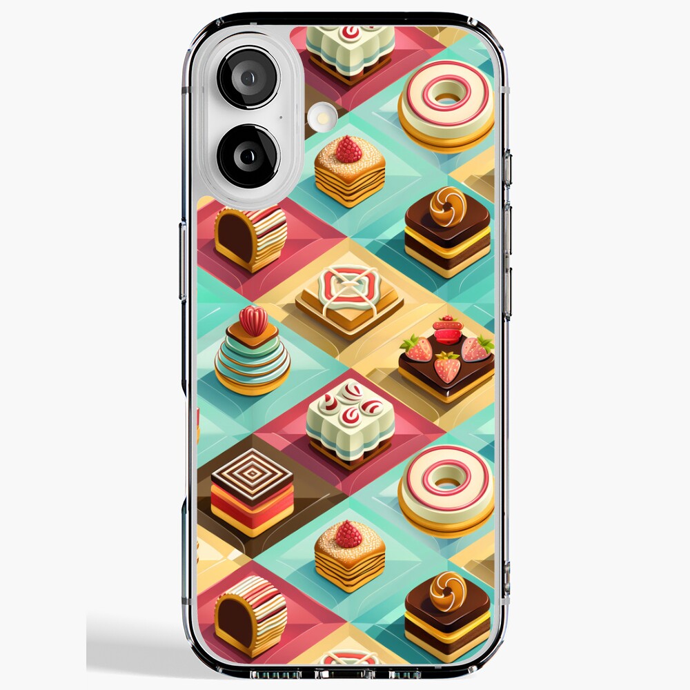 iPhone Soft Case Sweet Pastries Fruit Chocolate Squares iPhone Soft Case