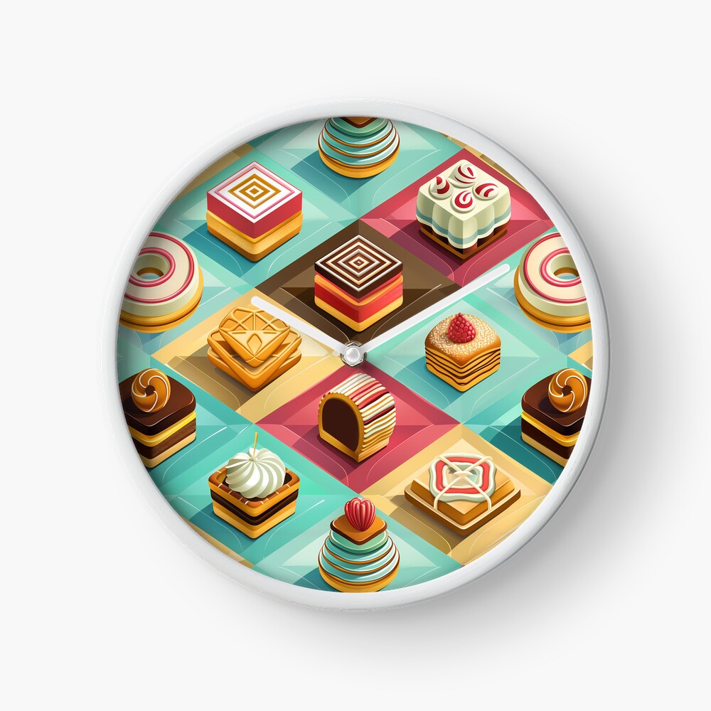 Sweet Pastries & Chocolate Squares Clock