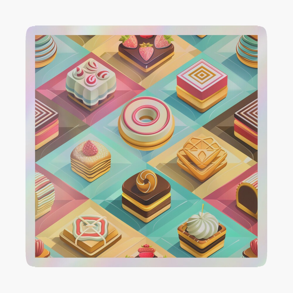 Sweet Pastries and Fruit Chocolate Squares