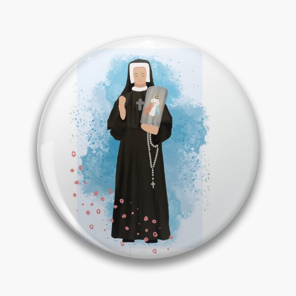 Item preview, Saint Faustina catholic illustration designed and sold by Dominika Farkašová.