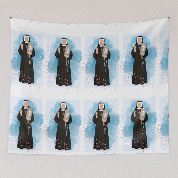 Item preview, Saint Faustina catholic illustration designed and sold by Dominika Farkašová.