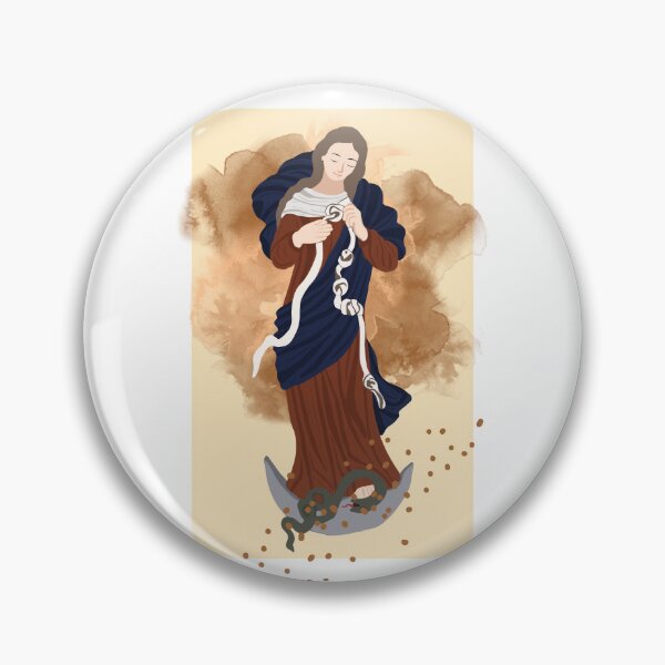 Item preview, Our Lady Undoer of Knots catholic illustration designed and sold by Dominika Farkašová.