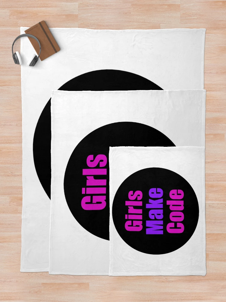 Thumbnail 5 of 6, Throw Blanket, Girls make Code designed and sold by KeepOnCoding.