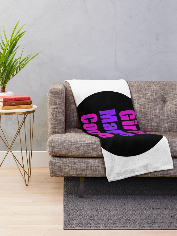 Thumbnail 2 of 6, Throw Blanket, Girls make Code designed and sold by KeepOnCoding.