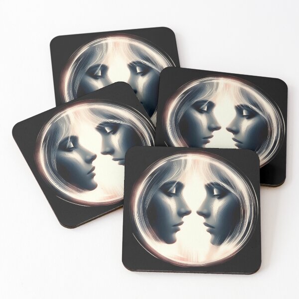 Item preview,  Ethereal Duality: Face to Face Reflections designed and sold by pumsquare.
