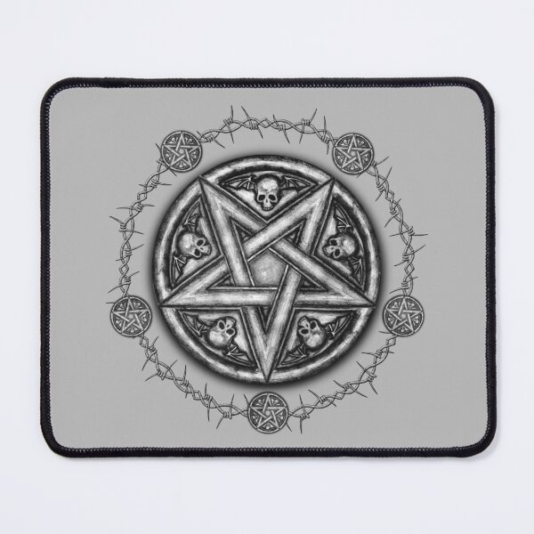 Item preview, Five Pointed Star Medallion - Skulls & Barbwire. designed and sold by OriginalDP.